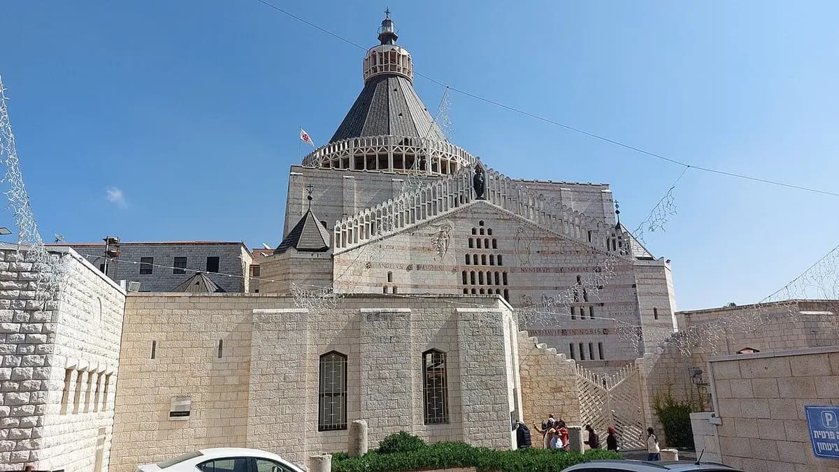Fachada de la Basílica de la Anunciación en Nazaret